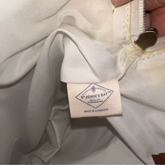 St. John's Bay Brown and Red Shoulder Bag with Sophisticated Design - Picture 7 of 7